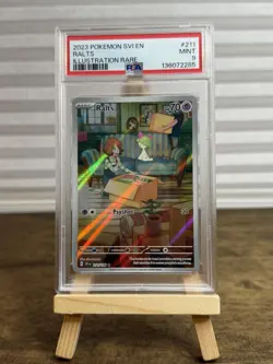 RALTS 2023 Pokemon #211/198 PSA 9 MINT Scarlet Violet Full Art Illustration Rare - Image 1