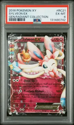 2016 POKEMON XY GENERATIONS RADIANT COLLECTION RC21 SYLVEON EX PSA 6 - Image 1