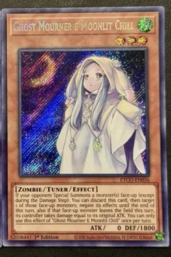 Yu-Gi-Oh! Ghost Mourner & Moonlit Chill ETCO-EN036 Secret Rare 1st Edition NM - Image 1