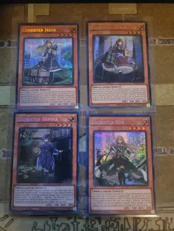 YUGIOH EXOSISTER IRENE + ELIS + SOPHIA + STELLA MP23 PRISMATIC SECRET 1ST ED NM - Image 1
