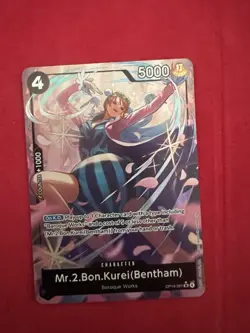 Mr.2.Bon.Kurei Bentham Alt Art OP14-091 SR The Azure Sea's Seven ONE PIECE NM - Image 1