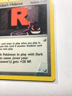 ROCKET'S HIDEOUT - Neo Revelation - 63/64 - RARE INK ERROR - Pokemon Card - LP - Image 2