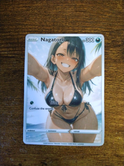 Beautiful Waifu Card - Nagatoro Swim - Goddess ACG Custom DIY Fan Art Card - Image 1