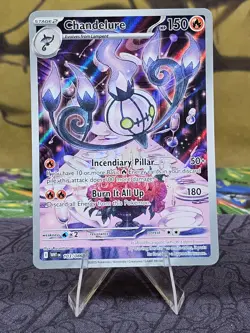 Pokemon TCG Chandelure 103/086 Sv: White Flare Illustration Rare Holo Card NM - Image 1