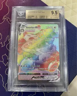 2020 Snorlax VMAX Rainbow Rare Pokemon Card Sword & Shield BGS 9.5 - Image 1