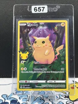 Pikachu 005/025 Celebrations Holo Rare Pokemon Card (657) - Image 1