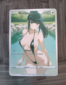 Beautiful Waifu Card - Narberal Swimsuit Goddess ACG Custom DIY Fan Art Card - Image 1