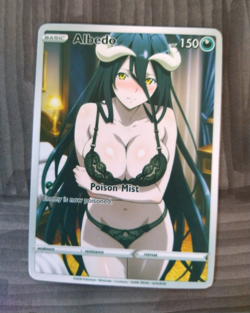 Beautiful Waifu Card - Albedo Bedtime - Goddess ACG Custom DIY Fan Art Card - Image 1