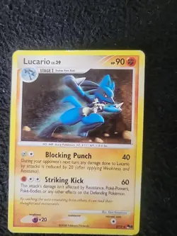 Lucario 2/17 Rare Holofoil POP Series 8 Pokemon Card 2008 - MP - Image 1