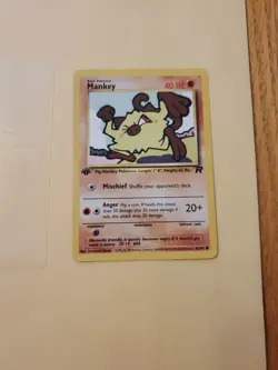 Pokemon Team Rocket 1st Edition Regular Finish Mankey 61/82 Vintage - Image 2
