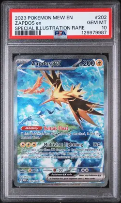 2023 Pokemon Mew EN Zapdos ex Special Illustration Rare PSA 10 - Image 1