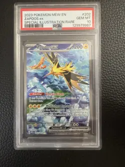 2023 Pokemon Mew EN Zapdos ex Special Illustration Rare PSA 10 - Image 2