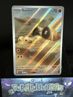 Pokemon Card Sandile 216/198 Scarlet And Violet Base Illustration Rare NM - Image 1