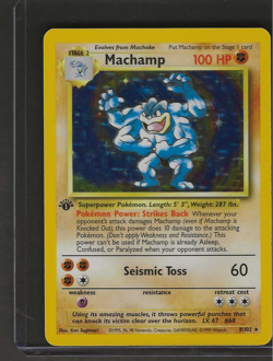 Pokemon TCG Machamp Base Set 8/102 Holo Unlimited Holo Rare - Image 1