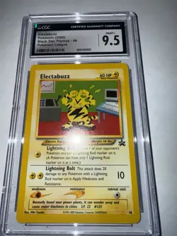 CGC 9.5 Electabuzz #46 WOTC Black Star Promo Pokemon TCG MINT+ Vintage 2000 - Image 2