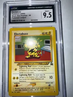 CGC 9.5 Electabuzz #46 WOTC Black Star Promo Pokemon TCG MINT+ Vintage 2000 - Image 3
