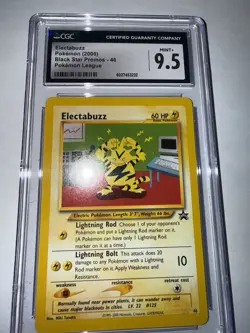 CGC 9.5 Electabuzz #46 WOTC Black Star Promo Pokemon TCG MINT+ Vintage 2000 - Image 4