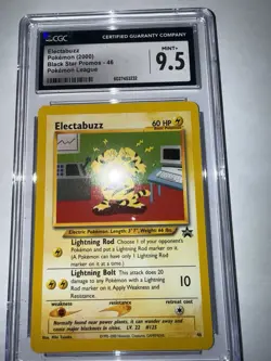 CGC 9.5 Electabuzz #46 WOTC Black Star Promo Pokemon TCG MINT+ Vintage 2000 - Image 5