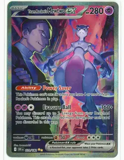 2025 Pokemon - Destined Rivals Team Rocket’s Mewtwo Ex - SIR 231/182 GRADE READY - Image 2