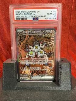 2025 Pokemon Prismatic Evolutions #159 Sandy Shocks EX PSA 10 Gem Mint - Image 1