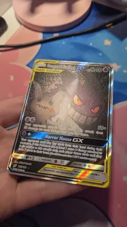 Pokemon Sun & Moon Gengar Mimikyu GX Alternate Art Card 165/181, See Pictures! - Image 3