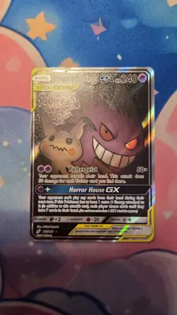 Pokemon Sun & Moon Gengar Mimikyu GX Alternate Art Card 165/181, See Pictures! - Image 4