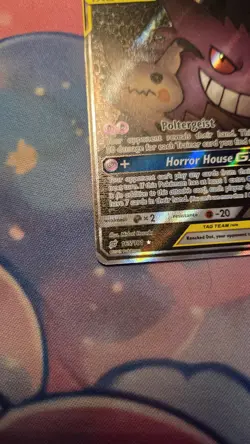 Pokemon Sun & Moon Gengar Mimikyu GX Alternate Art Card 165/181, See Pictures! - Image 5