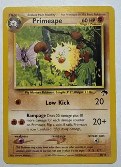 Pokemon TCG Primeape 18/18 Southern Islands Regular Light Play - Image 1