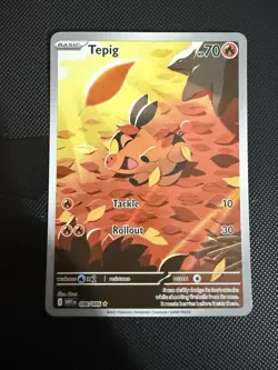 Pokemon TCG | Tepig 096/086 Illustration Rare | SV White Flare | Near Mint / NM - Image 1