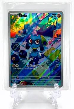 RIOLU 2023 Pokemon TCG SV01 Scarlet & Violet #215/198 ILLUSTRATION RARE HOLO - Image 1