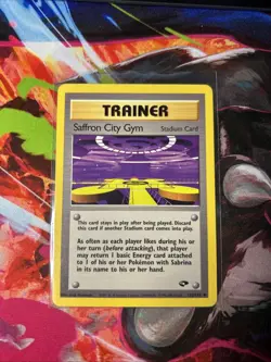 Saffron City Gym 122/132 Gym Challenge Trainer Pokemon Card LP Light Pay - Image 1
