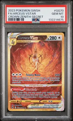 2023 POKEMON SWORD & SHIELD CROWN ZENITH SECRET FULL ART/ARCEUS VSTAR PSA 10 - Image 1