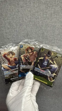 One Piece Monkey D. Luffy P-075,074,& 073 English Promo Tin Set Vol 2 Sealed!!! - Image 1