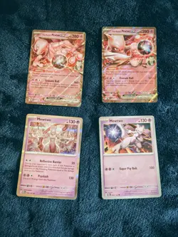 Pokemon Mewtwo 4 Card Lot Including 2 Team Rocket EX Card #205 & #081/182. Pics - Image 1