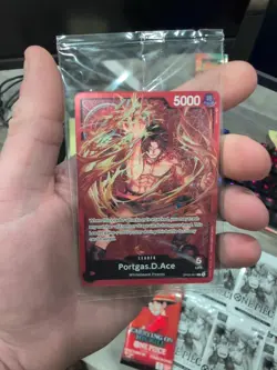 One Piece Card Game Portgas D. Ace Leader OP03-001 Special Goods Set Promo NM - Image 1