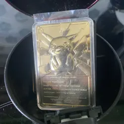 Pokemon Ball Collectible Pikachu 23K Gold Plated Trading Card - Image 2