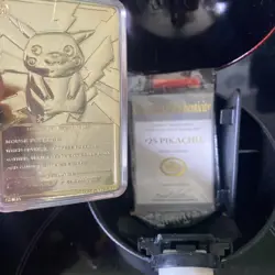 Pokemon Ball Collectible Pikachu 23K Gold Plated Trading Card - Image 3