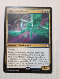 MTG Commander Kaldheim R Ethereal Valkyrie 16 NM KHC Magic The Gathering Card - Image 1