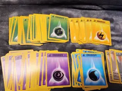 150+ Vintage Pokemon Energy Card Lot - WotC Base Set Jungle Fossil Bulk 1999 - Image 2