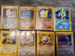 Vintage Pokemon Base Set Lot 12 Cards - 1st Ed Machamp, Ninetale, Gyarados HOLOs - Image 2