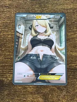 Beautiful Waifu Card - Cynthia Fall - Goddess ACG Custom DIY Fan Art Card - Image 1