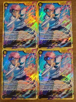 One Piece Koby English Playset OP11-119 Fist Of Divine Speed SEC 4 Card Set - Image 1