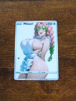 Beautiful Waifu Card - Mitsuri Kanroji Cook Goddess ACG Custom DIY Fan Art Card - Image 1