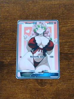 Beautiful Waifu Card - Mitsuri Kanroji Goddess ACG Custom DIY Fan Art Card - Image 1