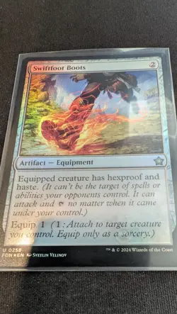 MTG: Swiftfoot Boots, FOIL, Foundations, 258, Pack Fresh - Image 1