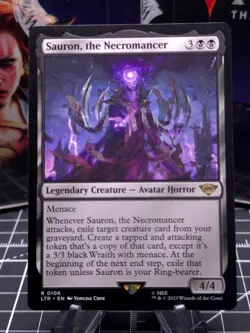 Sauron, the Necromancer #0106 (NM) Lord of the Rings LTR Magic MTG - Image 1