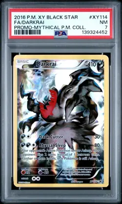 PSA 7 Darkrai #XY114 - Mythical Collection Promo Pokemon Card - Pokemon TCG - Image 1