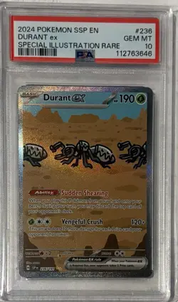 2024 POKEMON SSP EN-SURGING SPARKS SPECIAL ILLUSTRATION RARE DURANT EX PSA 10 - Image 1