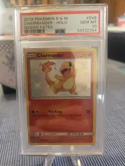 Pokemon TCG Charmander #SV6/SV94 PSA 10 Hidden Fates 2019 Shiny Vault - Image 1