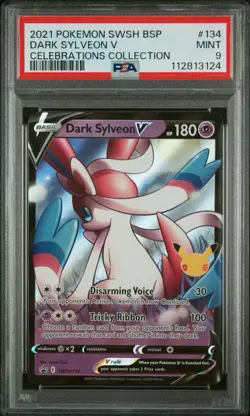 2021 Pokemon Dark Sylveon V SWSH134 PSA 9 MINT – Celebrations Promo Card - Image 1